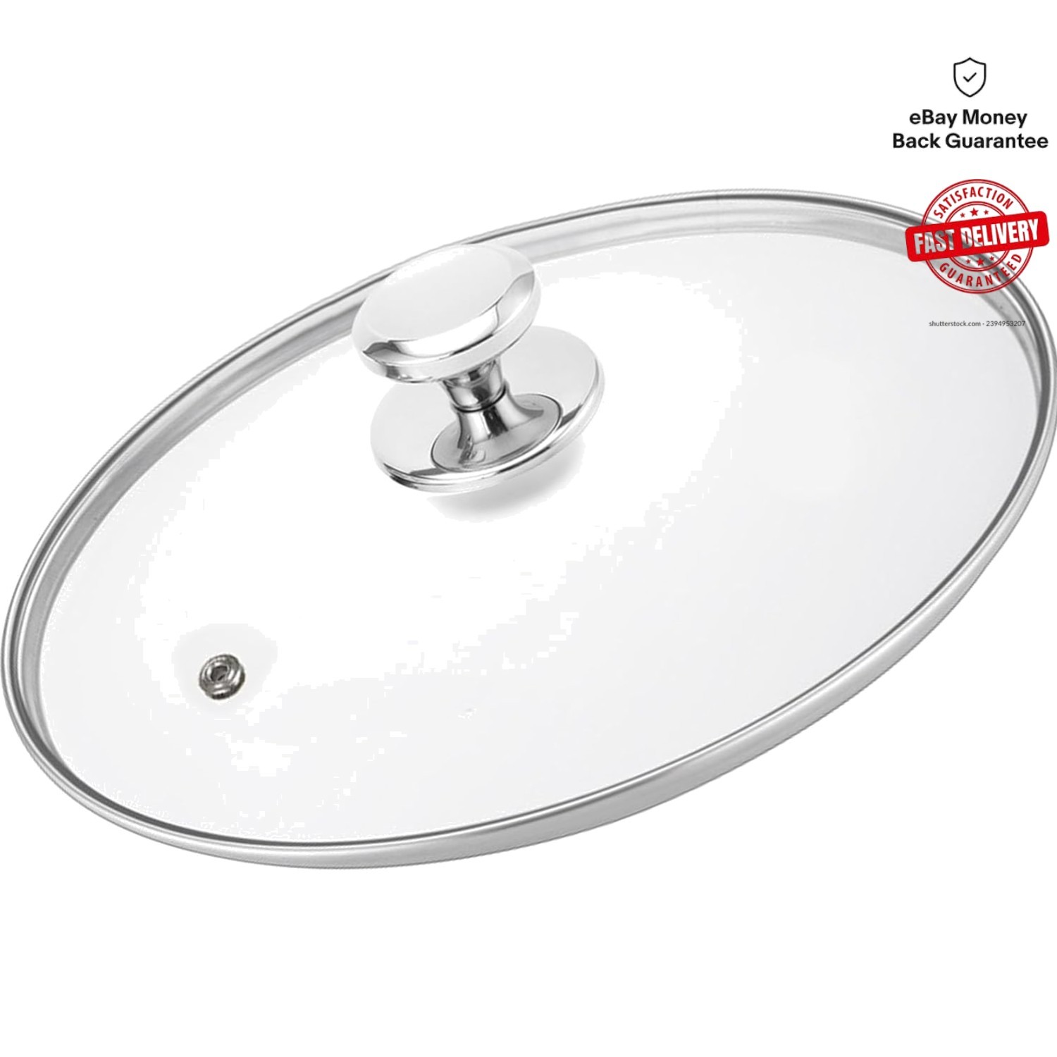 Clear Replacement Glass Lids with Safety Steam Vent – 8, 9.5, 10.25 & More