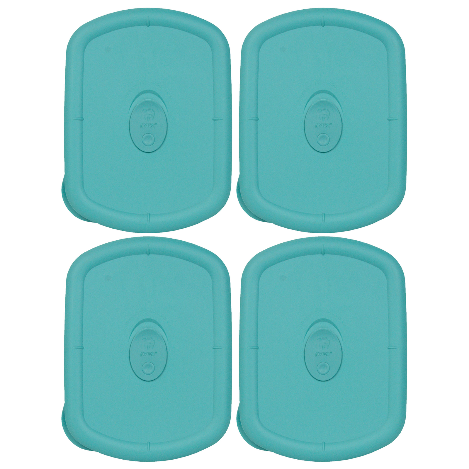 Pyrex 8212-VPC 3qt Vented Replacement Food Storage Turquoise Lids (4-Pack)