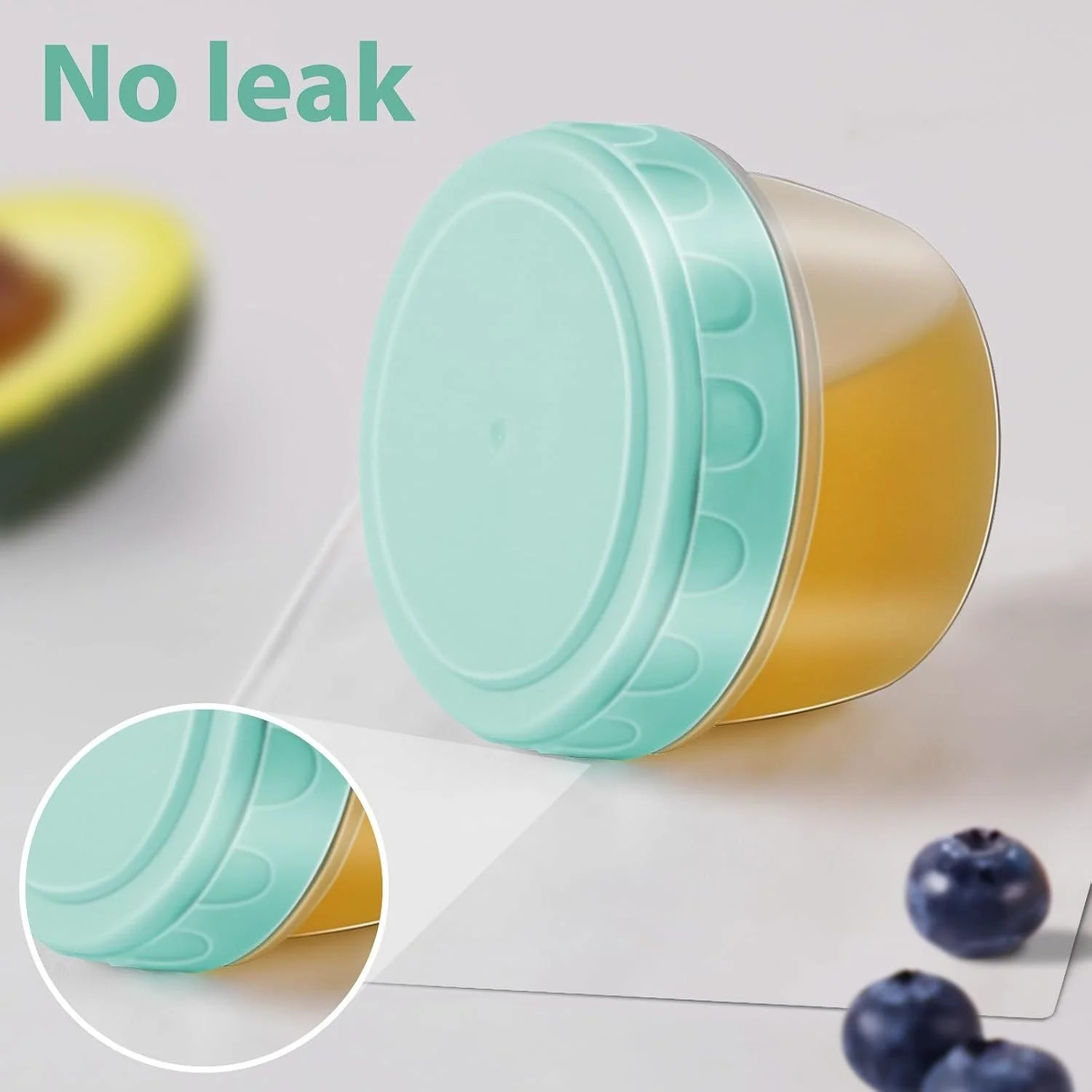 1-6 Pack 2.7 OZ Salad Dressing Container to Go with Lids Tiny Condiment Containe