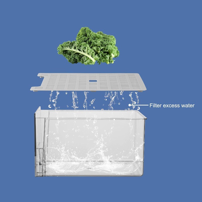 Refrigerator Organizers Storage Drawers (Complete Set) | Produce Water Draining