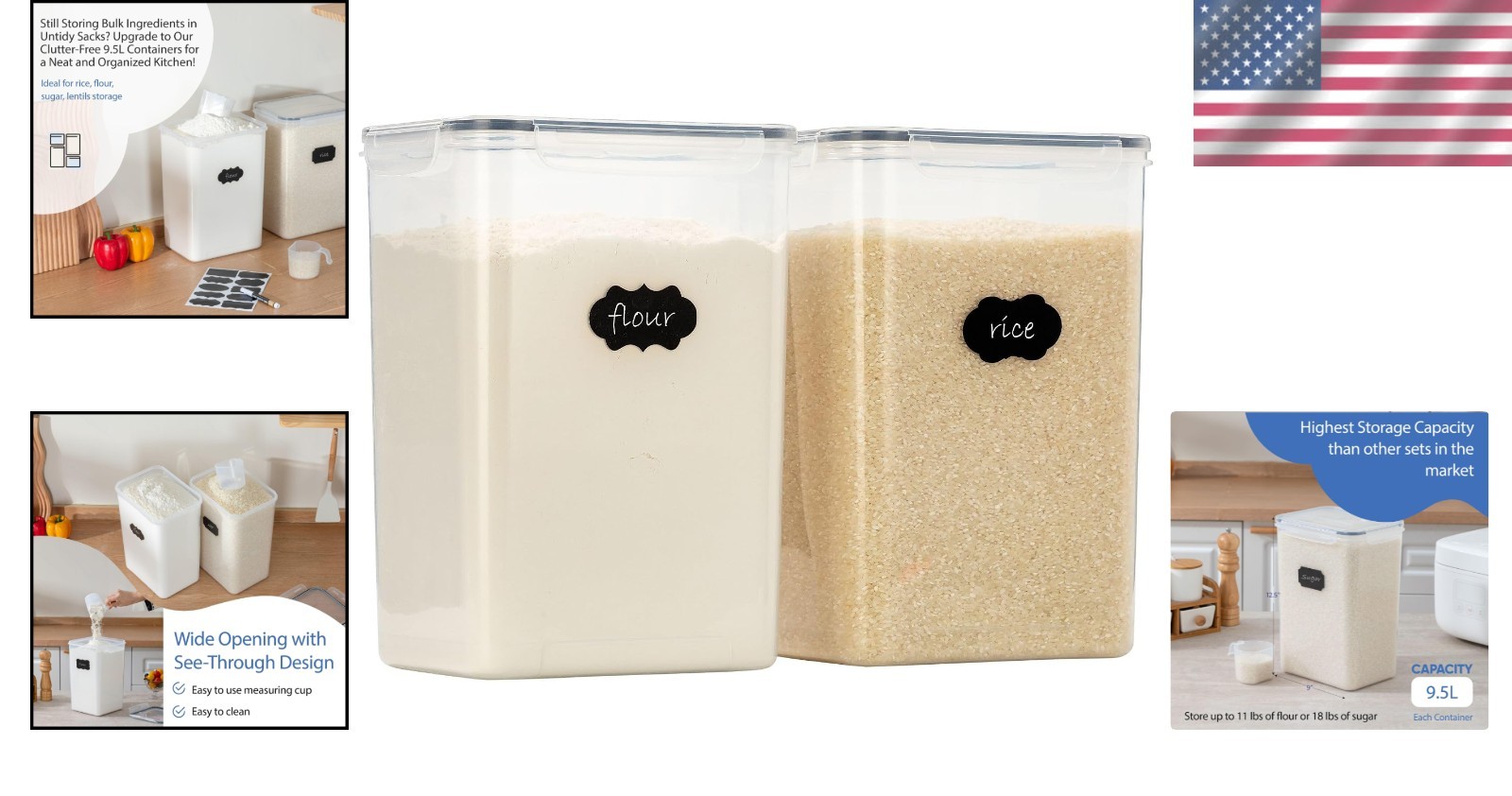 Pantry Organization Set – 320oz Food Storage Containers