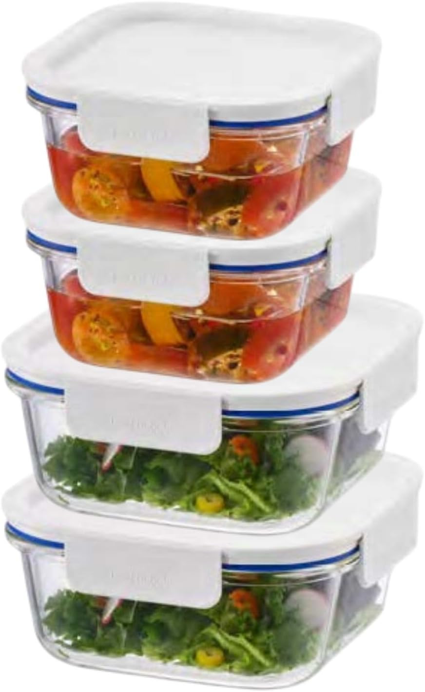 LNG214S4W the Clear Heat-Resistant Borosilicate Glass Food Storage