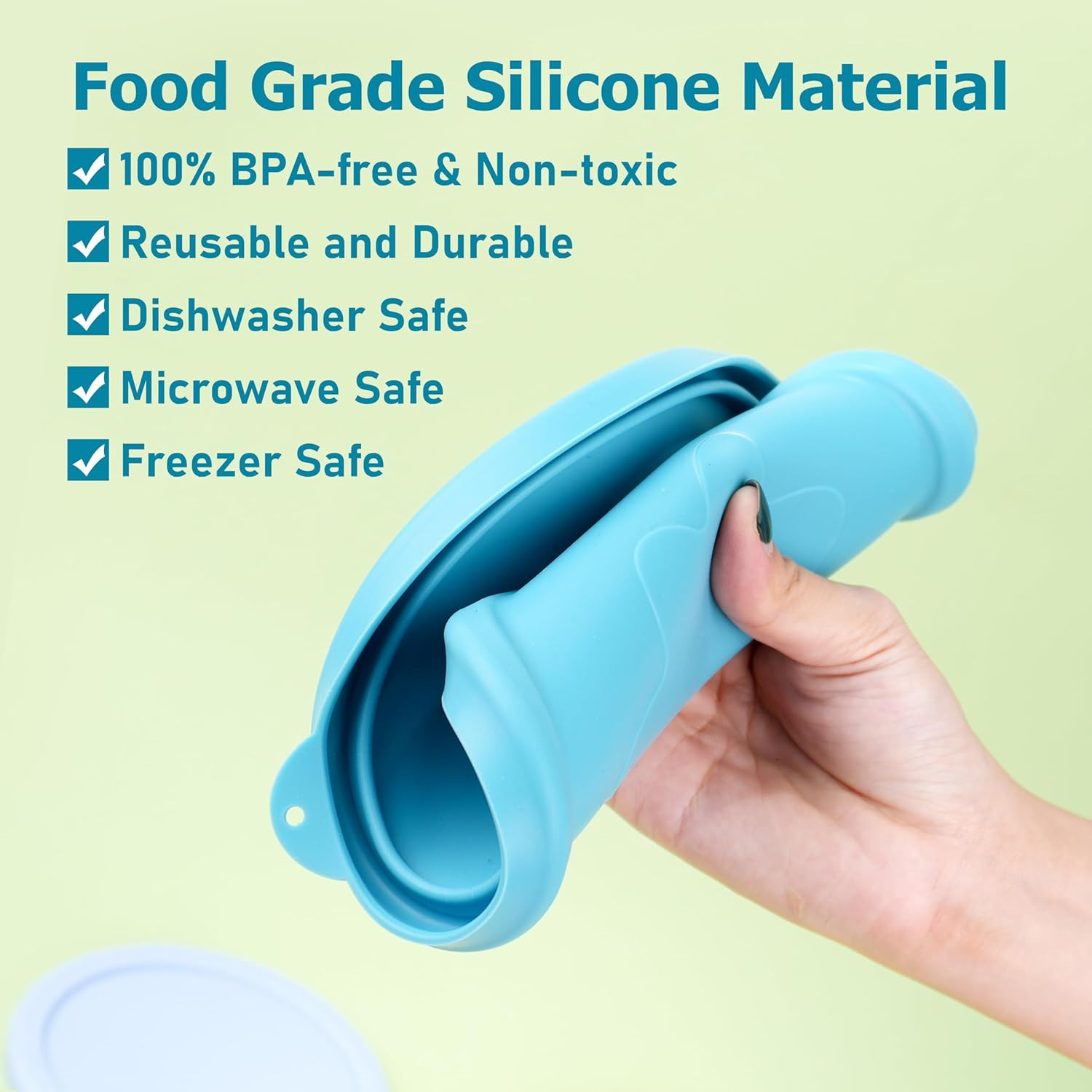 4 Cup round Silicone Replacement Lids for Pyrex 7201-PC Glass Bowls, 4 Pack Stor