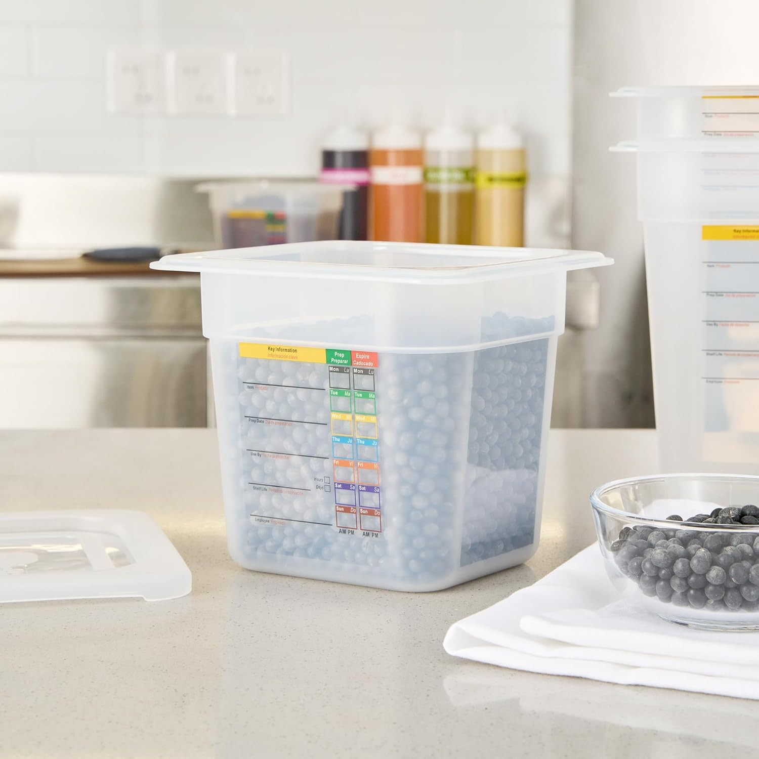 Food Storage Container 1 Pack of 6.8 X 4.2 X 5.9 Inches Plastic Stackable Storag