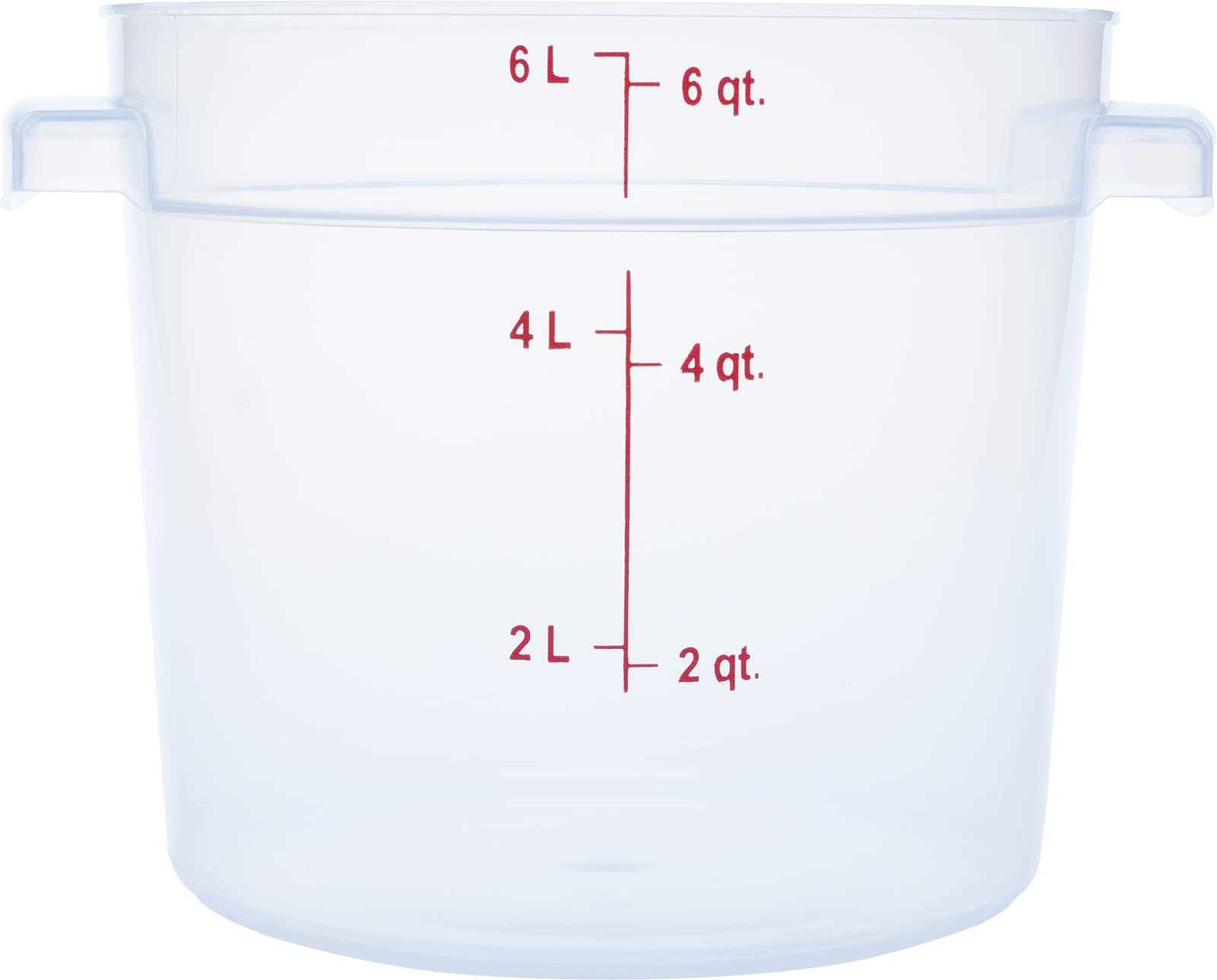 Carlisle FoodService Products Storplus Round Food Storage Container,6Quart,Clear