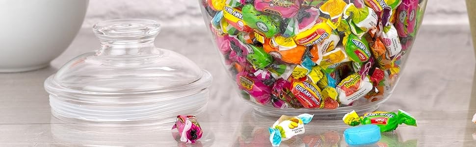 128-Ounce Candy & Cookie Jar with Lid, 1 Gallon Premium Acrylic Clear Apothecary
