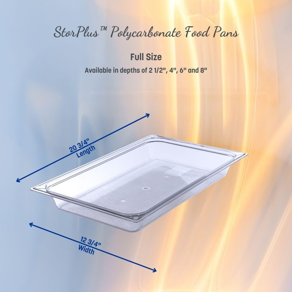 StorPlus Food Storage Container Full Size Food Pan for Serving and Storing Ho…