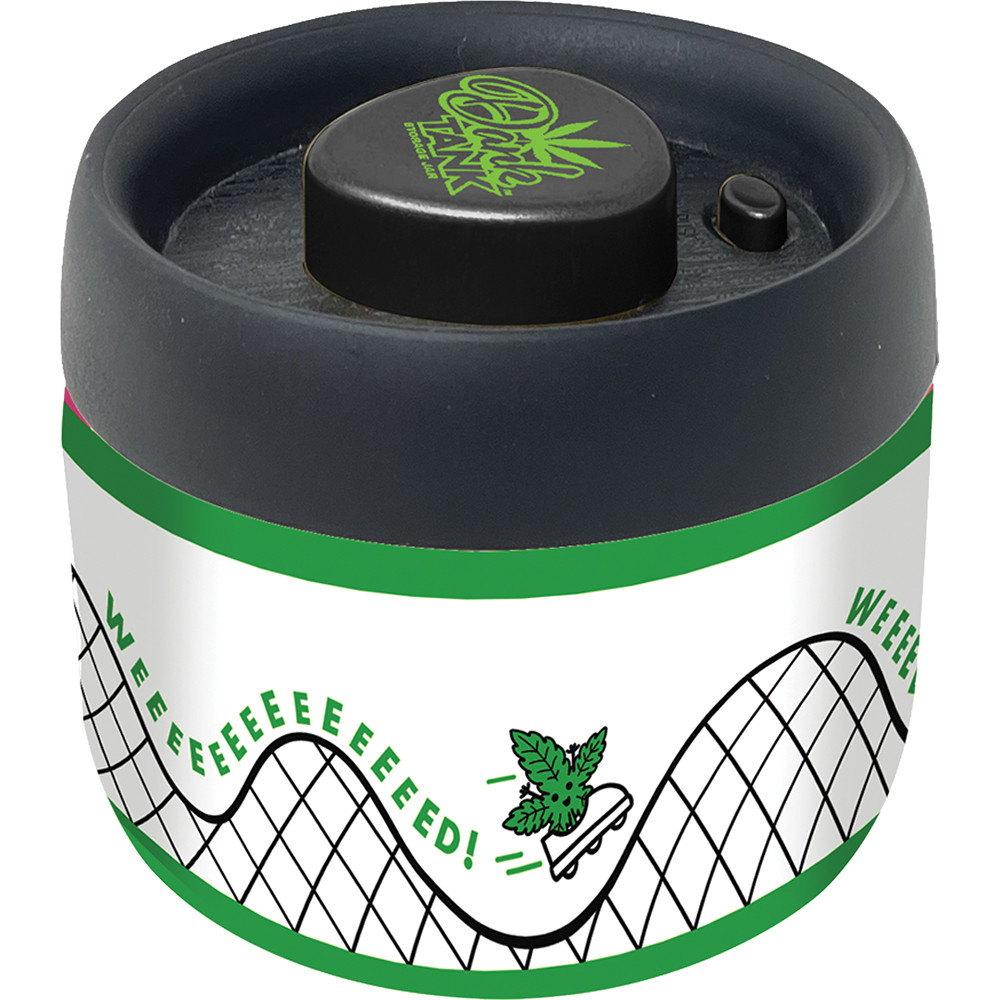 4.25in Rollercoaster Dank Tank Vacuum Jar – 400ml Airtight Storage Container