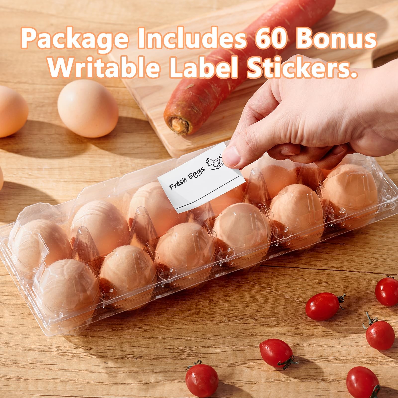 60 Bulk Clear 12 Count Egg Cartons Large Size PET Plastic Tray Holders