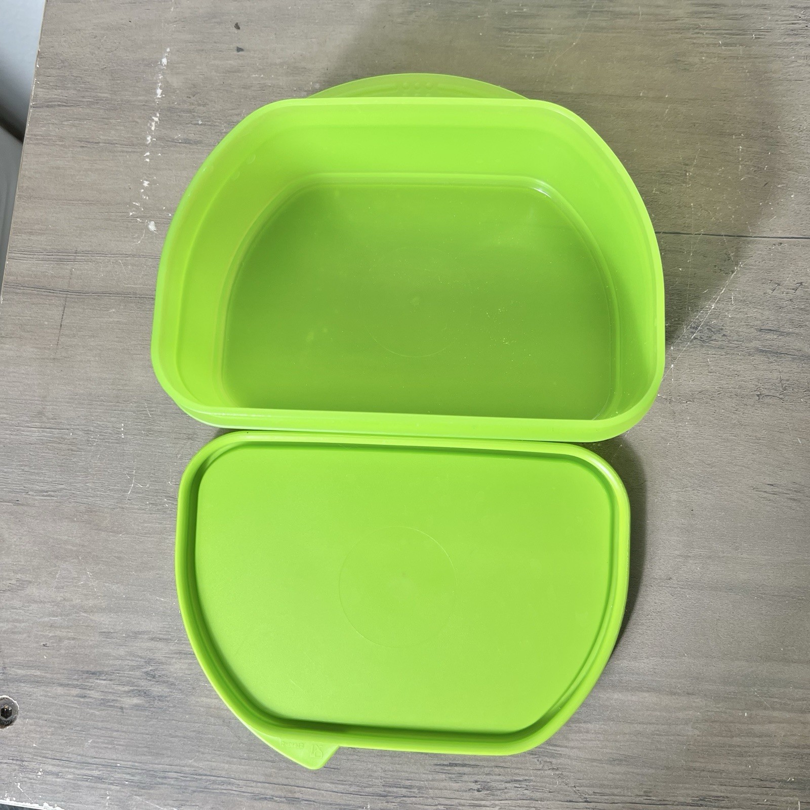 Lime Green Food Storage Container w/ Lid Lunchbox Snack Keeper Bento Style
