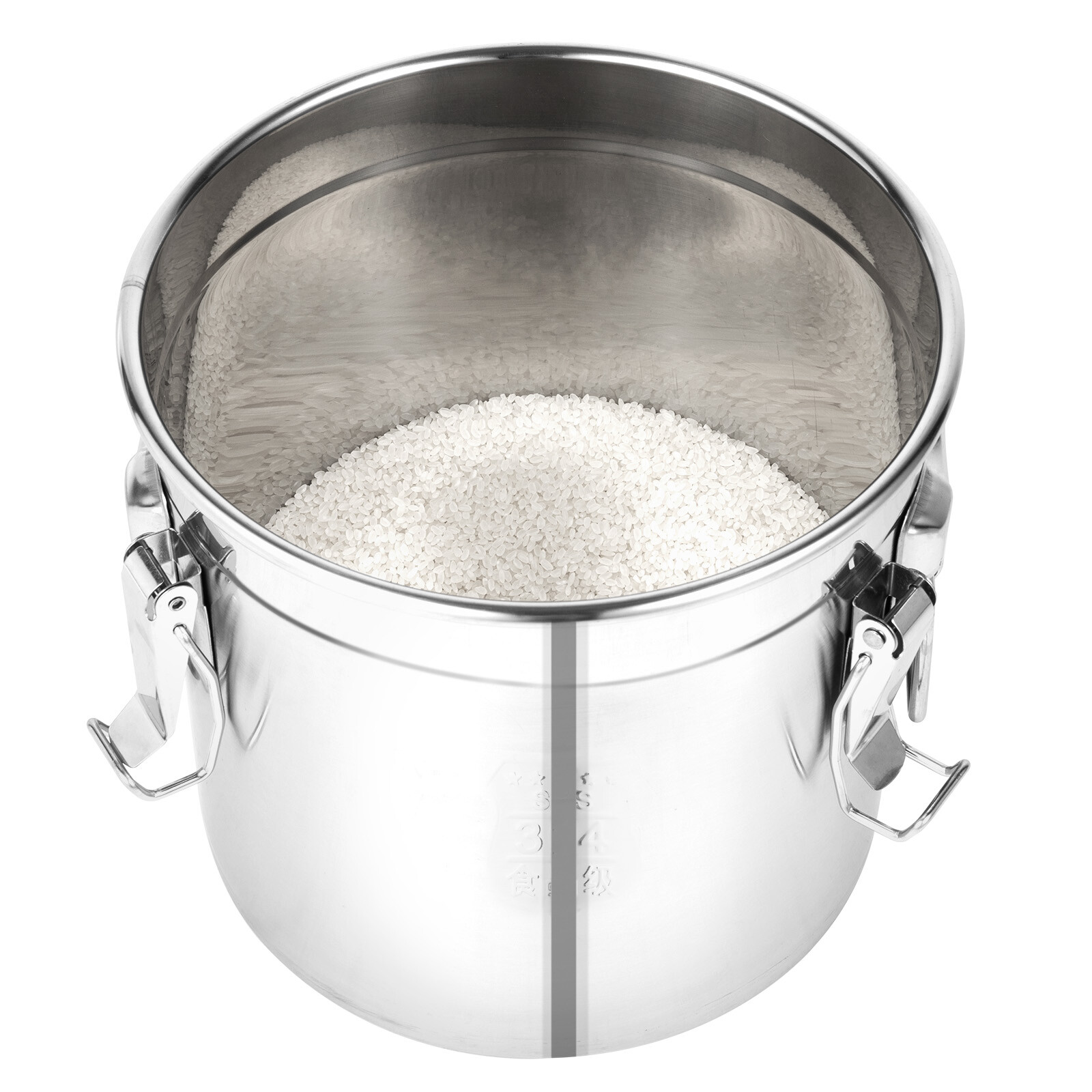 12L Stainless Steel Airtight Cereal Container Kitchen Grain Storage Canister UK