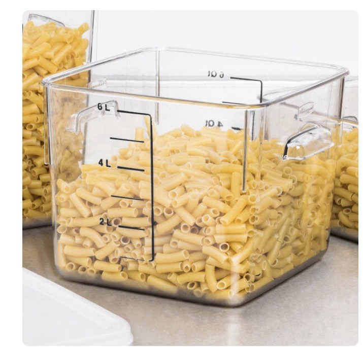 Rubbermaid 6 Qt Clear Food Storage Container Commercial Grade Space Saving