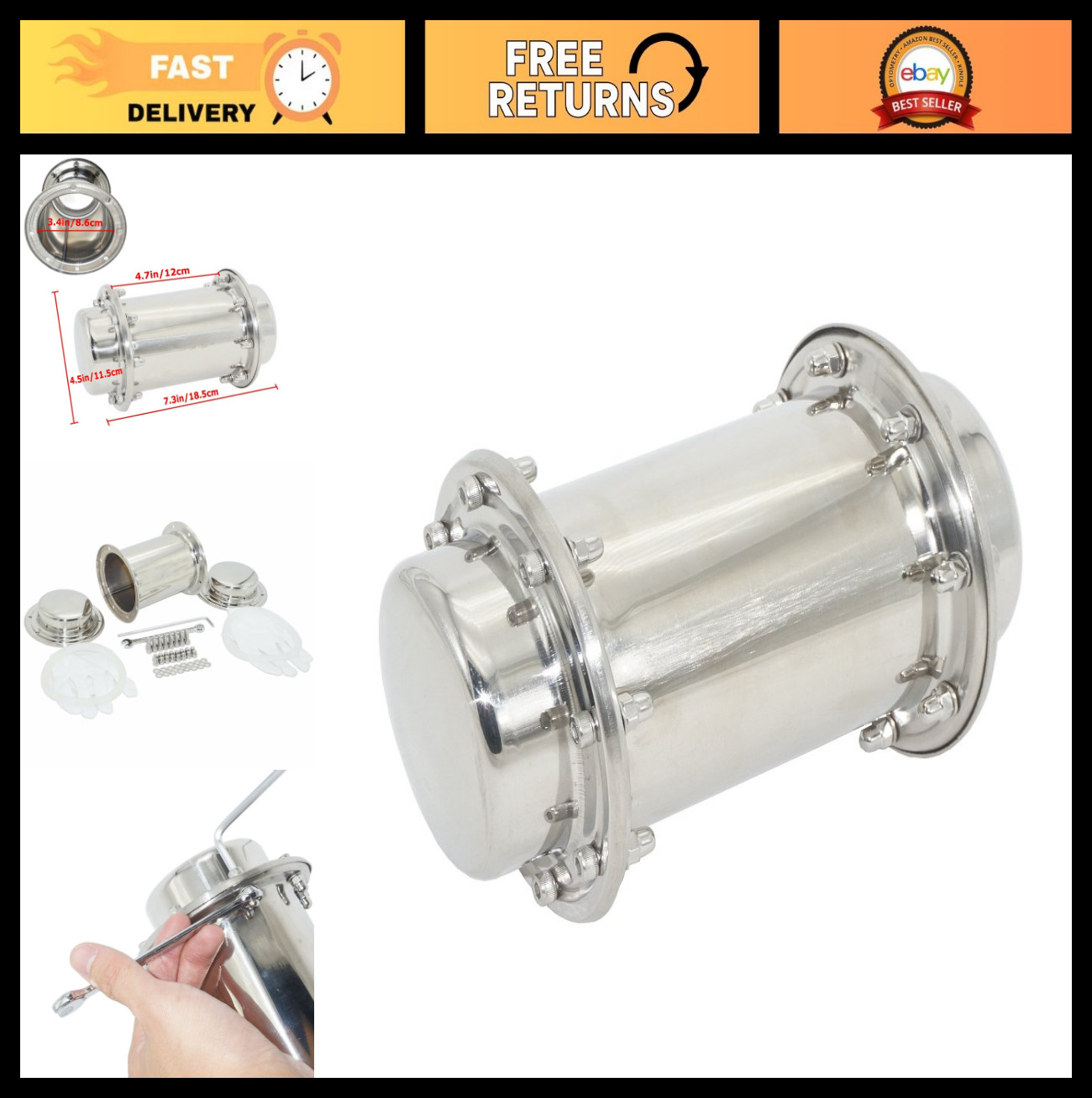 Durable Waterproof Stainless Steel Time Capsule Container – Anti-Corrosion Gift
