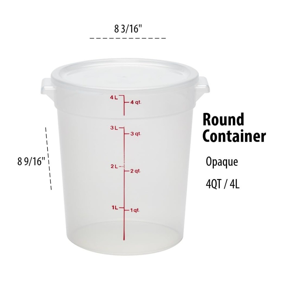 4 Quart Food Storage Containers with Lids BPA-Free Set of 2
