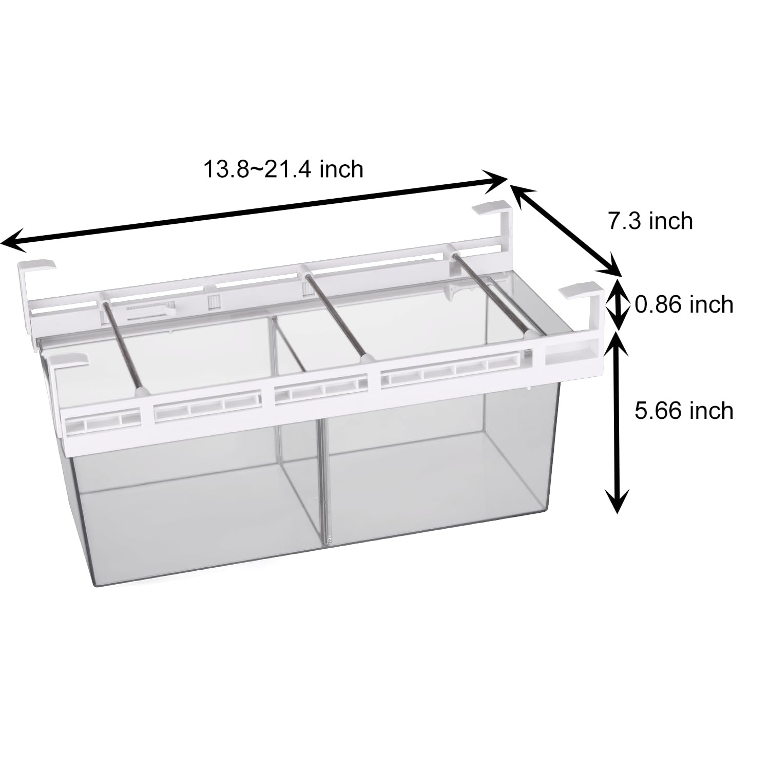 Yatmung 2 Pack Extra-Large Deli Drawer Organizer for Refrigerator Pull 2