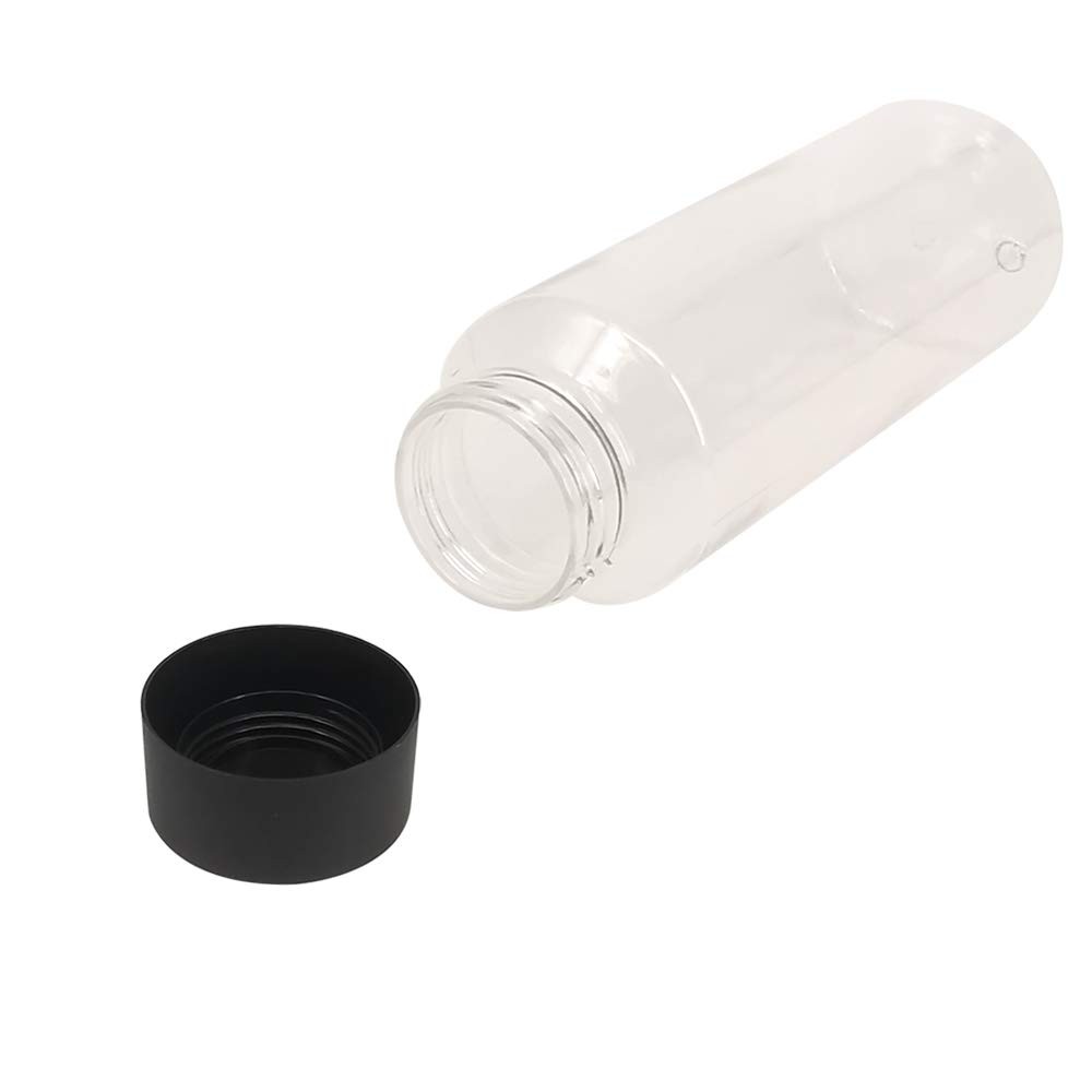 24 PCS 10 oz 300 ml Clear PET Plastic Juice Smoothie Bottles Black Lids Drinks