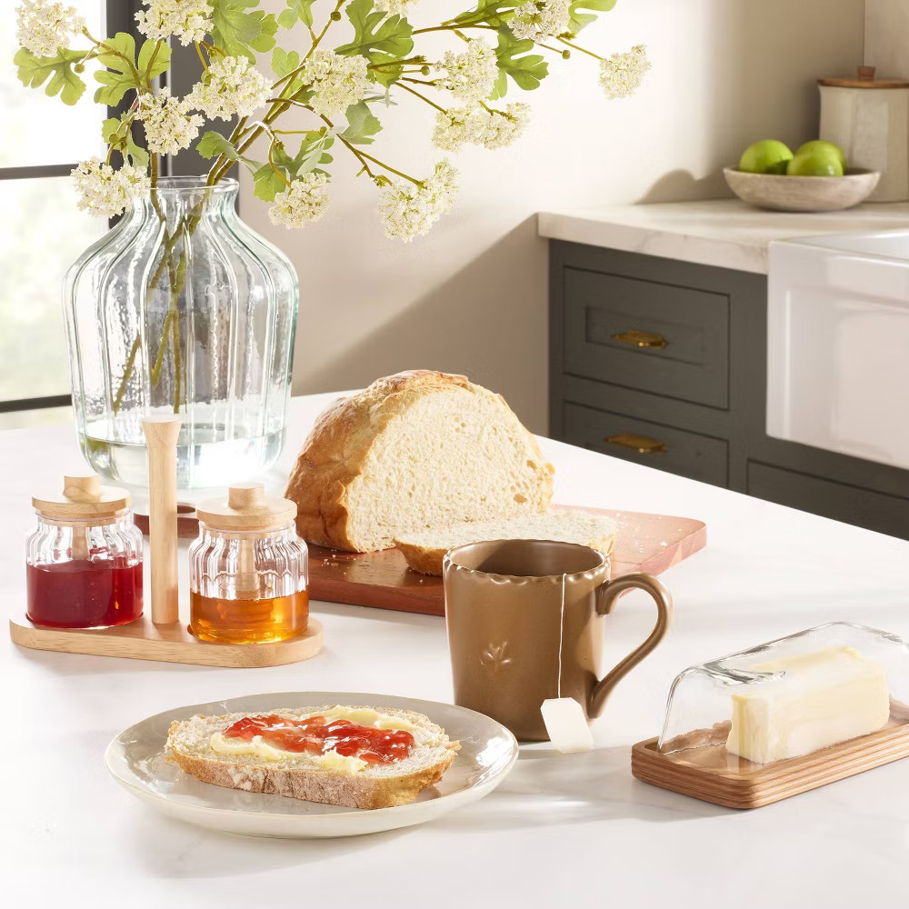 Glass Honey and Jam Serve Containers and Caddy – Hearth & Hand