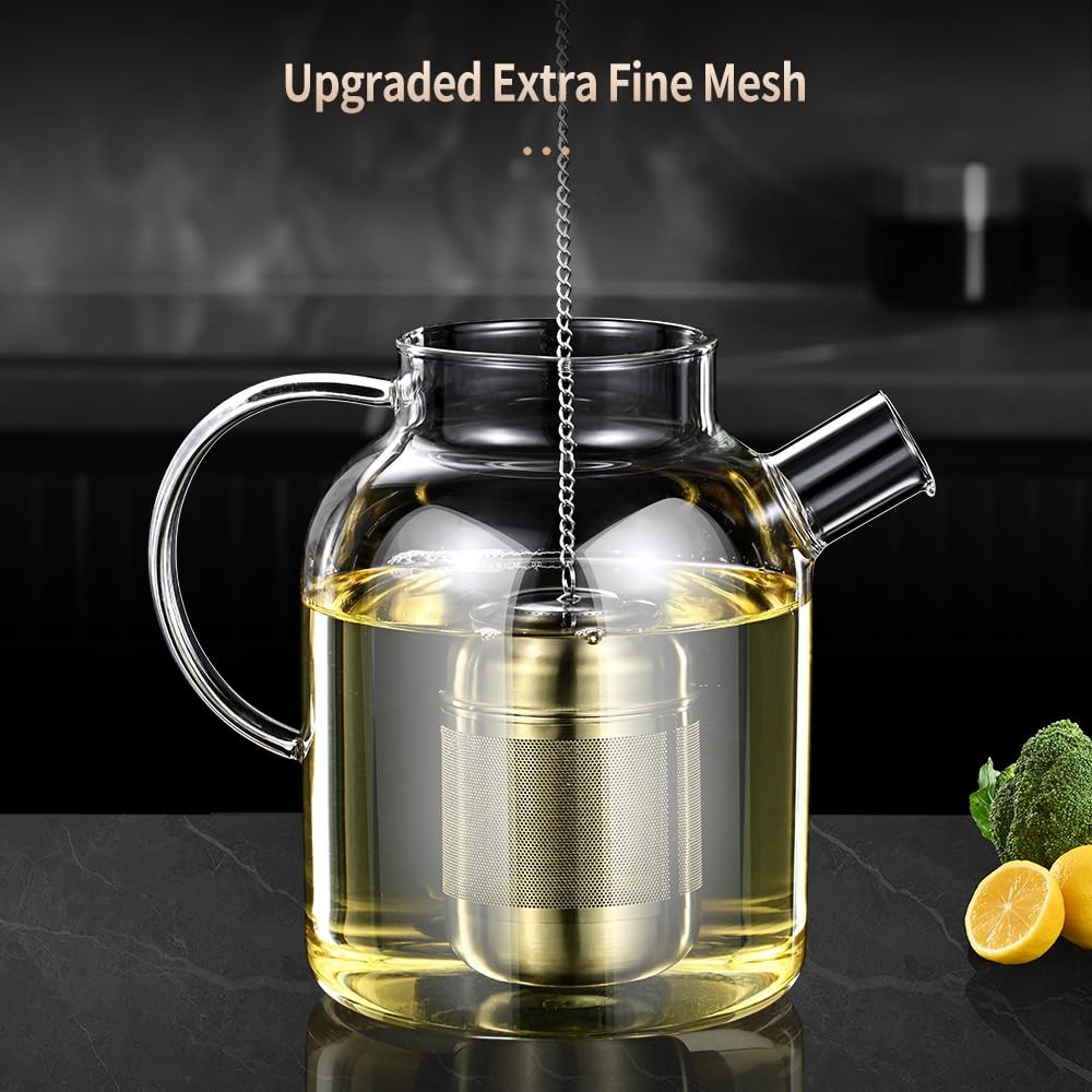 BOMANSI BOMS 316 Stainless Steel Tea Infuser for Loose & Small, Silver