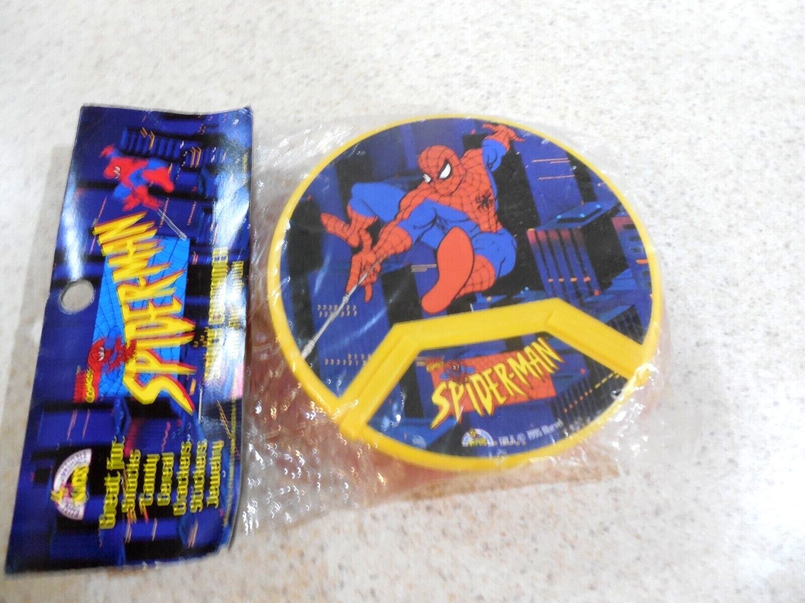Spiderman Vintage 1995 Marvel Snack-Tainer Container Holder Kids fun Spider-Man