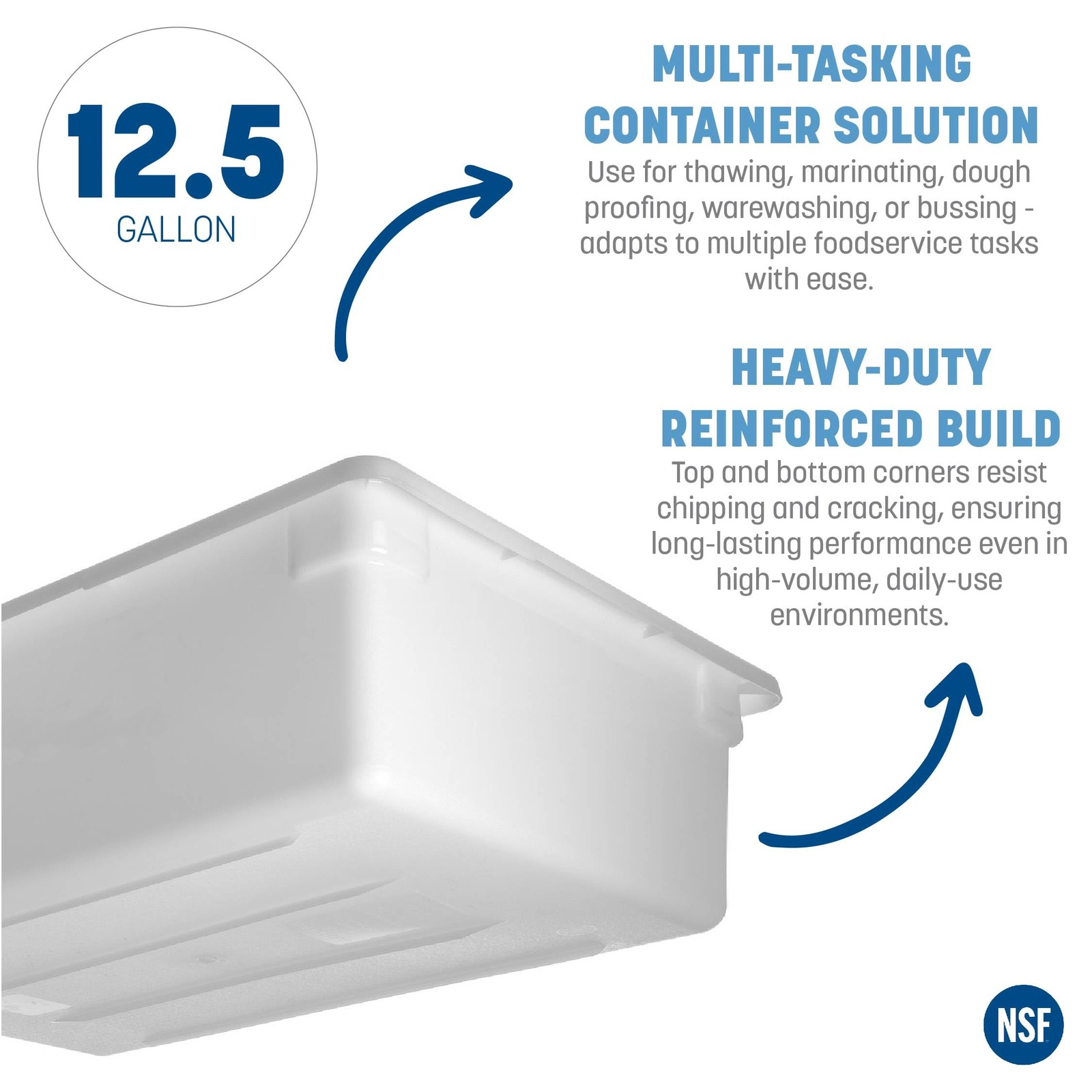 Carlisle FoodService Products StorPlus Storage Box, Container for Storing and…