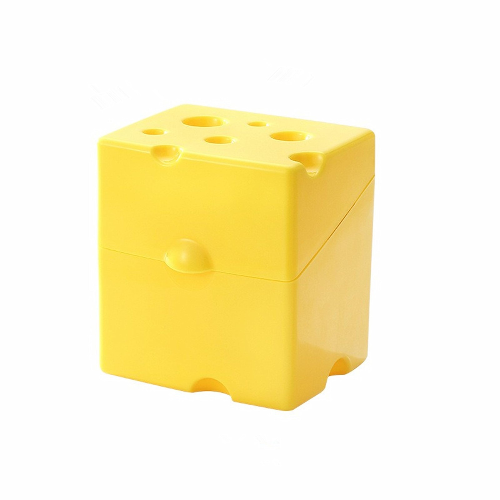 CREHNIL Cow Cheese Slice Holder Storage Container For Refrigerator yellow
