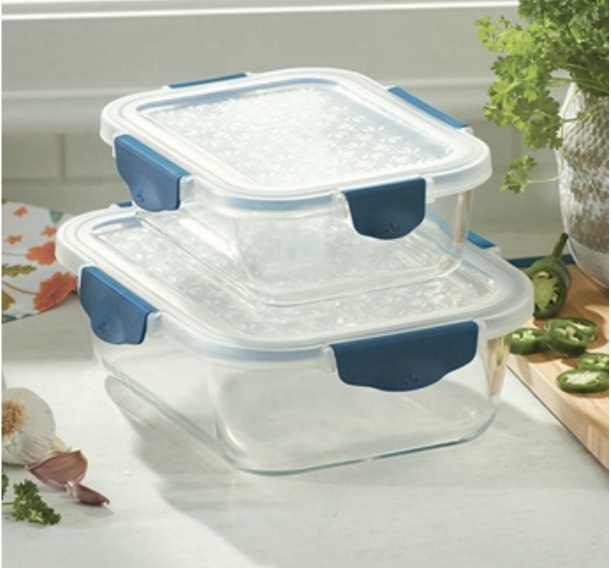 Princess House LOCK-FRESH 4-Pc. Rectangular Storage Set 3551