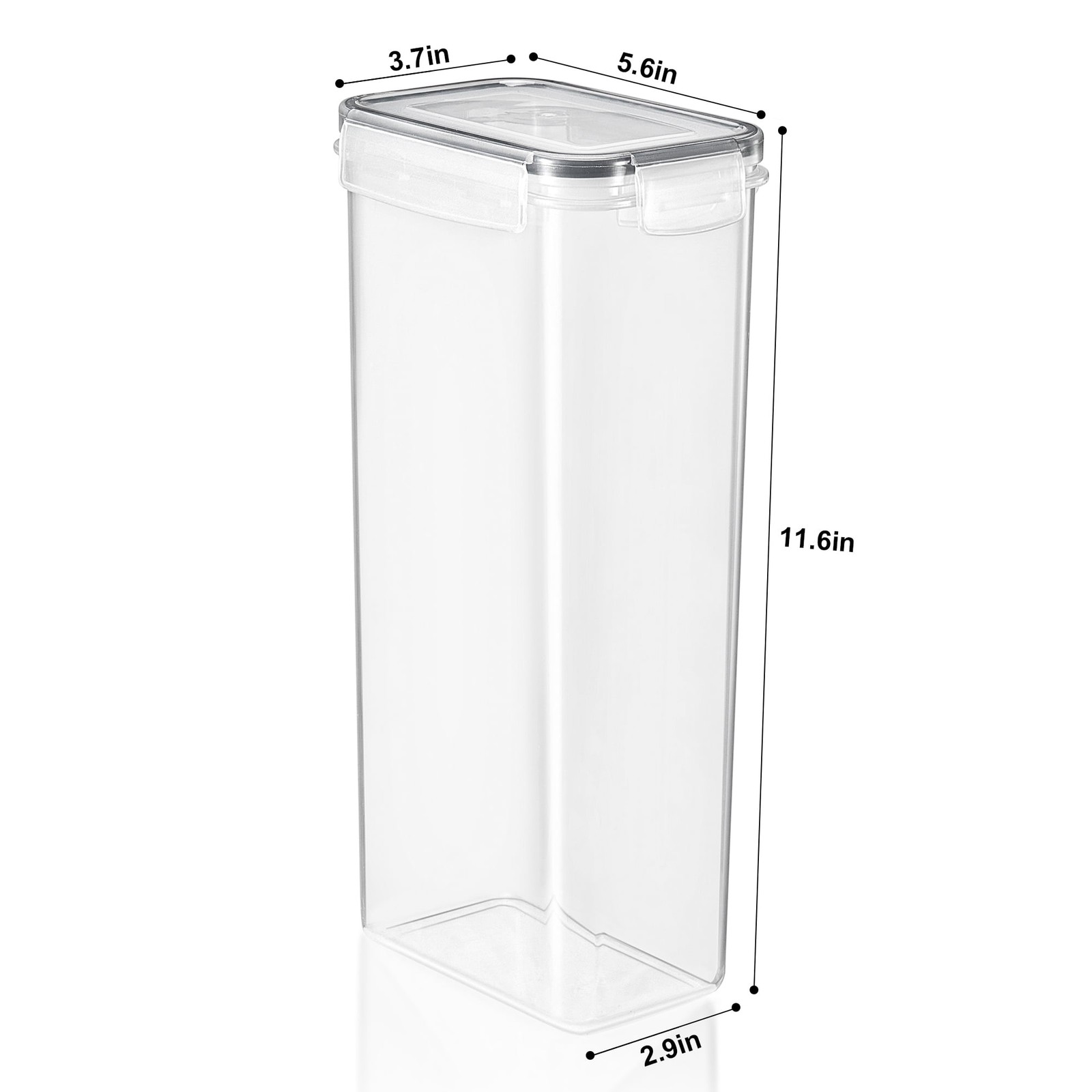 2-pack Airtight Food Storage Containers BPA-Free Plastic Cereal Pasta Dry Goods