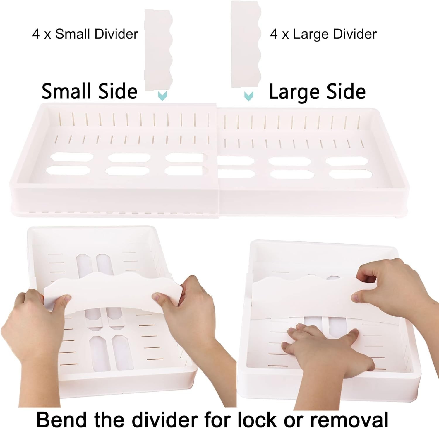 BPA Free Expandable Lid Organizer with Adjustable Compartments for Easy Storage