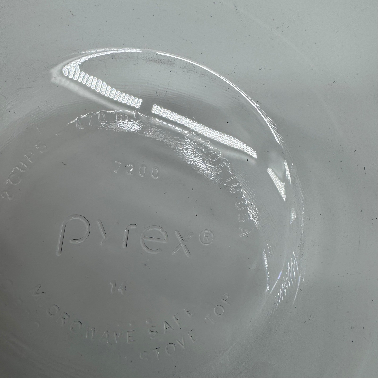 Pyrex Food Storage Bowls Clear Glass Round 7200 & 7201 Set No Tops