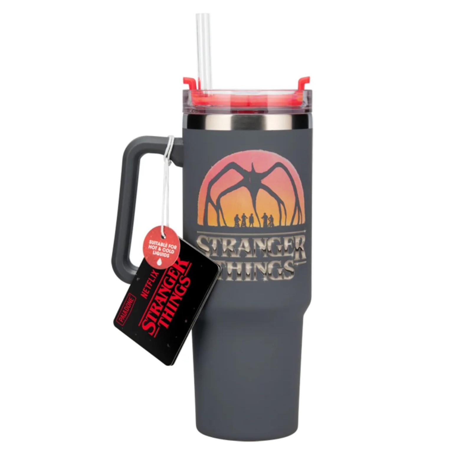 Paladone Stranger Things 5 Insulated Drinking Tunbler Straw 900 Ml Capacity