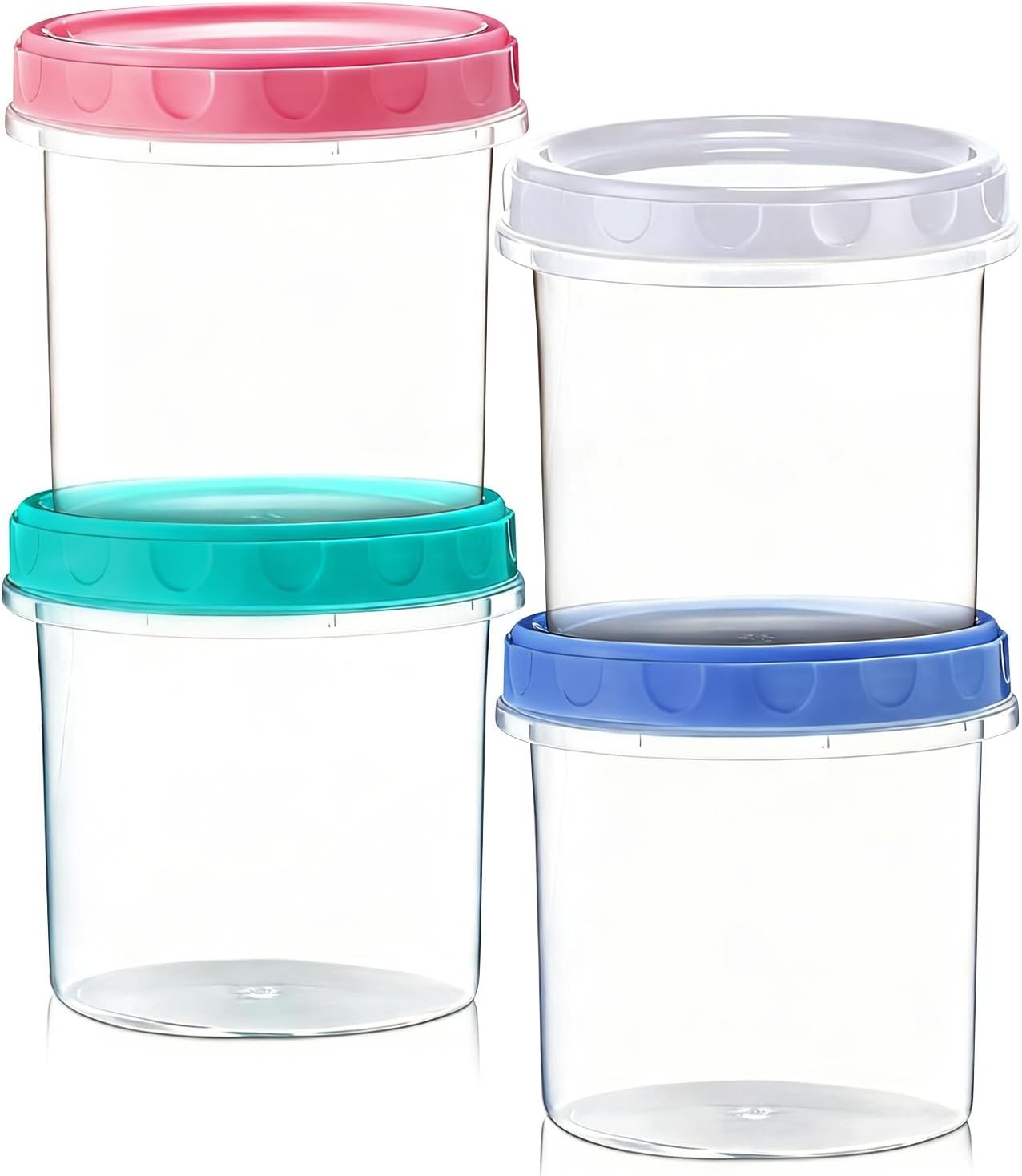 4 Pack 16Oz (500ML) Freezer Storage Containers – airtight Plastic Food Storage