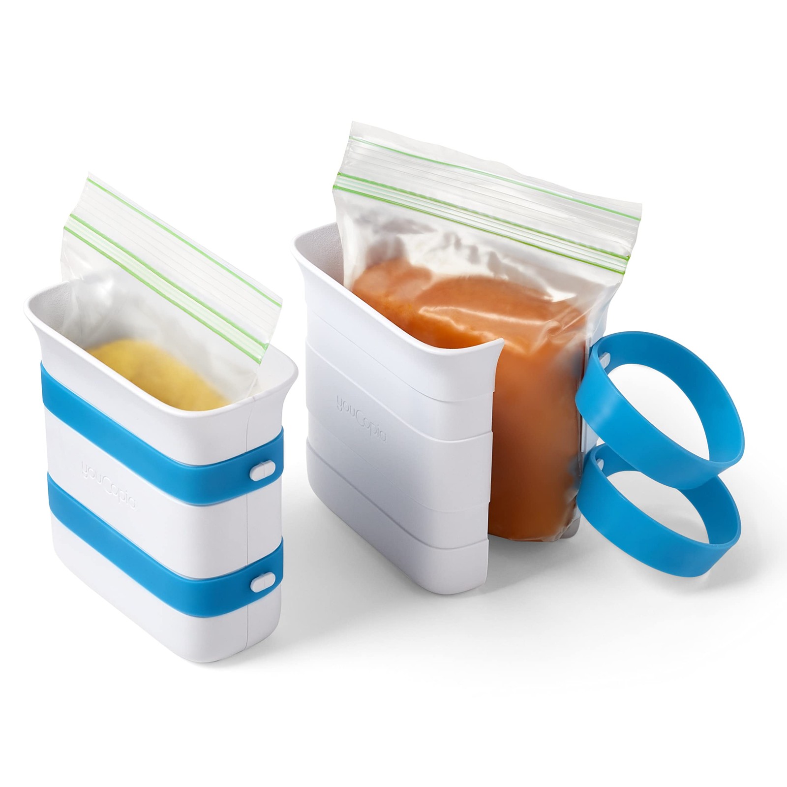 FreezeUp 2 Pack 2 Cup Freezer Food Block Maker Container Meal Prep Leftovers
