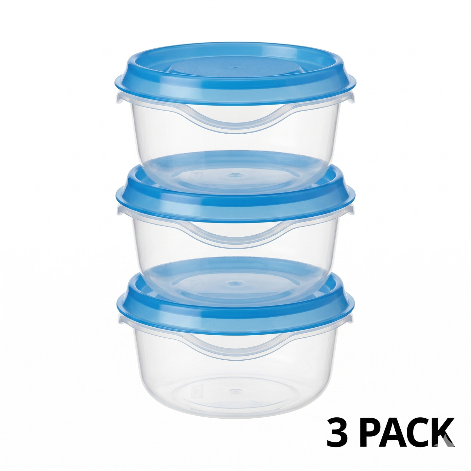 3 PACK Brand New IKEA PRUTA Food Container Transparent Blue 2oz