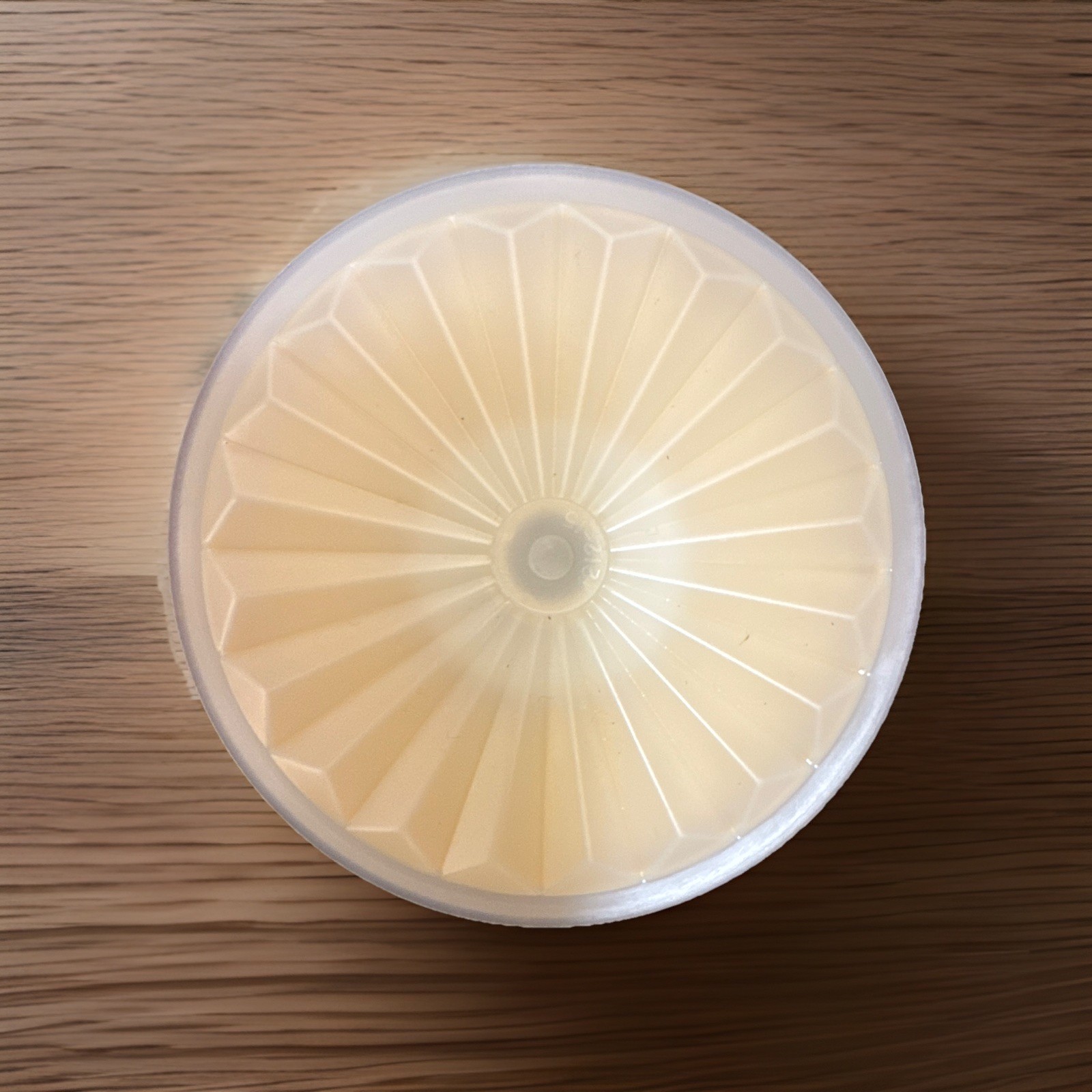 Vintage Tupperware Sugar Bowl 1415-1 Almond Harvest Gold Push Button Lid 1970s