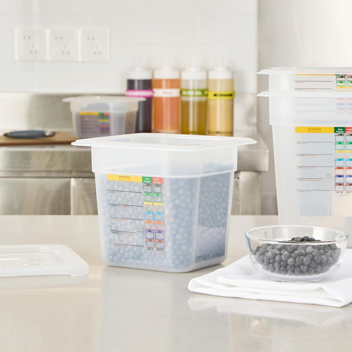Food Storage Container 1 Pack of 6.8 X 4.2 X 5.9 Inches Plastic Stackable Storag