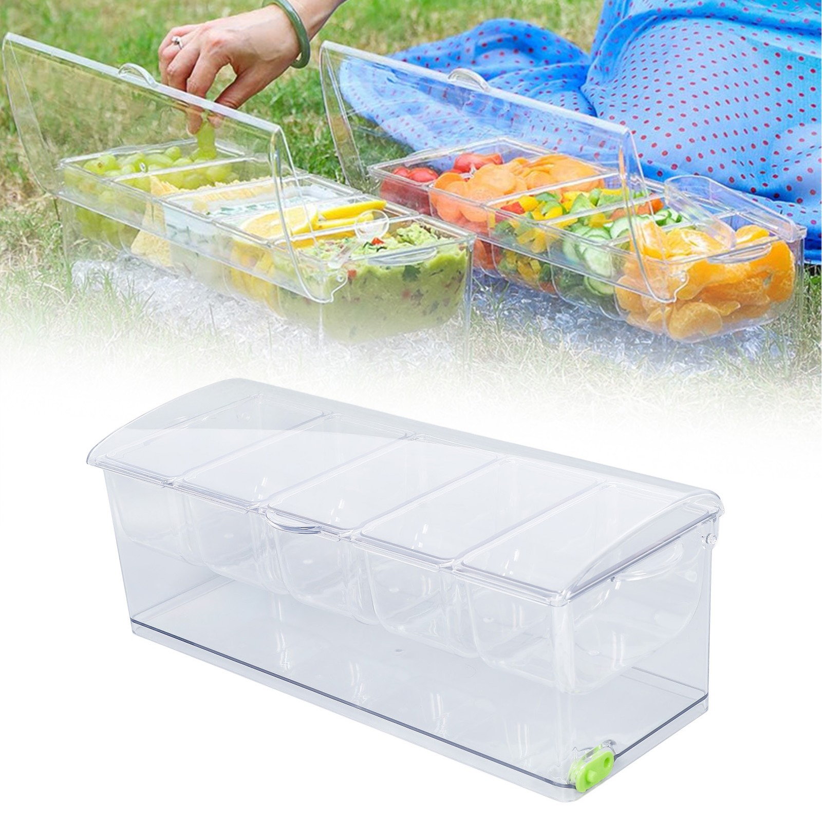 Ice Chilled Condiment Server With Sealed Cover For Kitchen Use Popular
