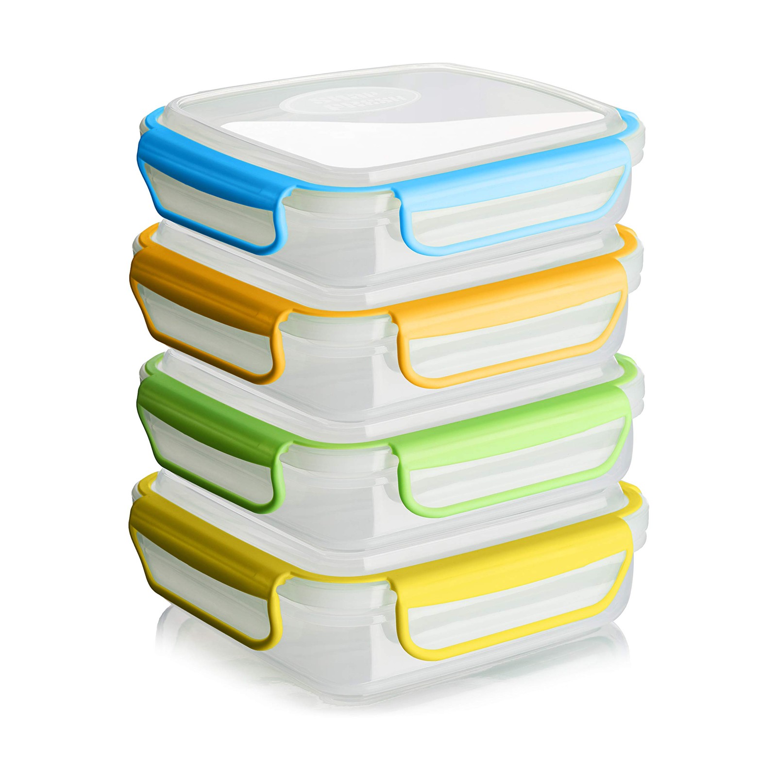 – 4 Pack of Fun Size Sandwich Containers (450 ml) – Reusable, BPA Free Plasti…