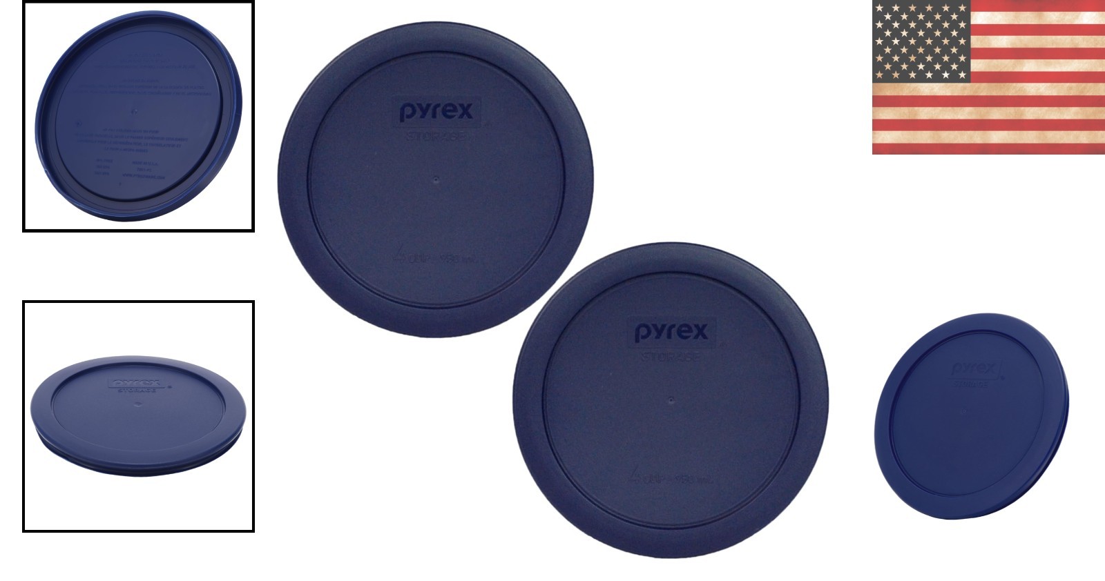 Versatile 4-Cup Blue Food Storage Replacement Lids – Dishwasher Safe Set