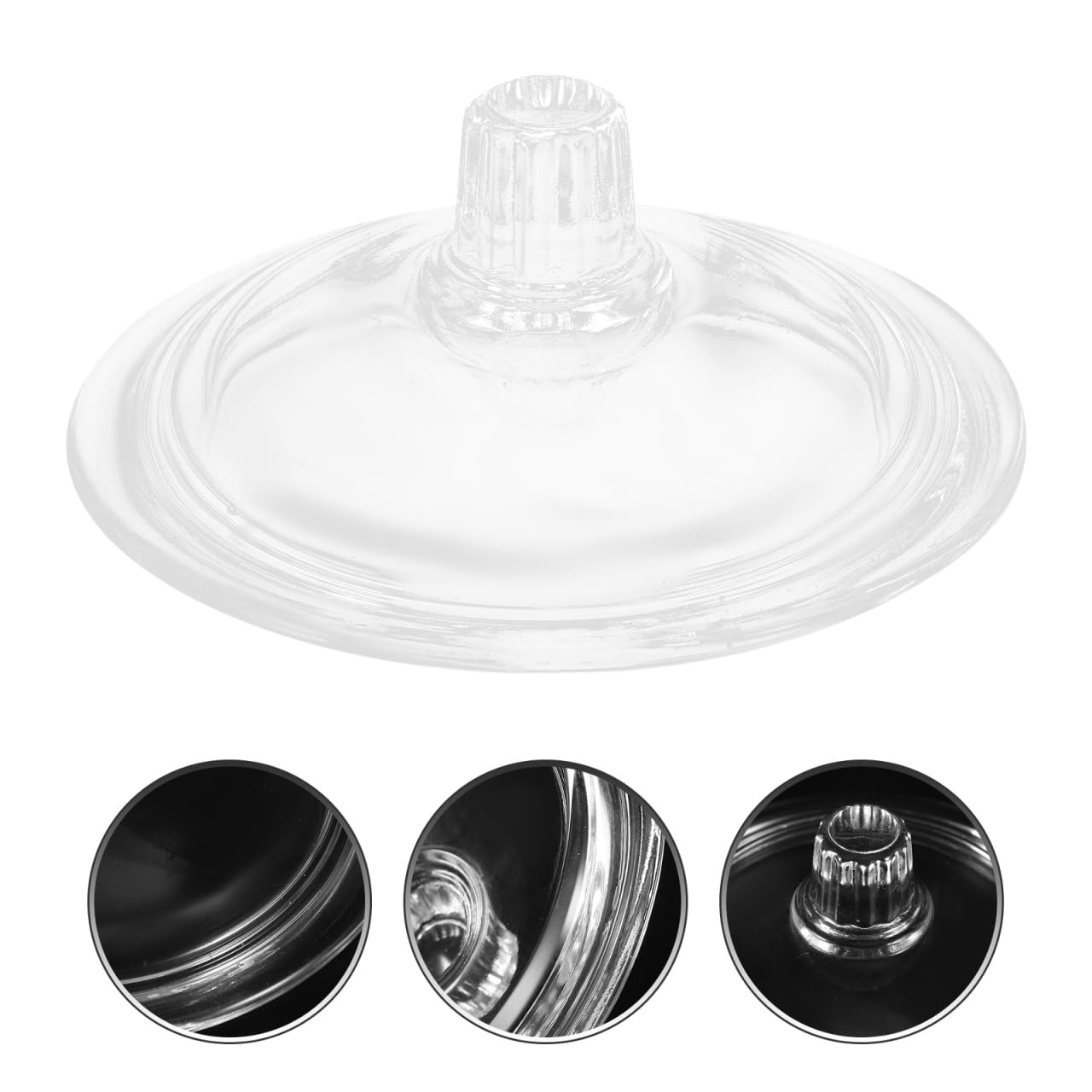Transparent Water Cup Lid with Handle 3.77In Universal Replacement for Glass …