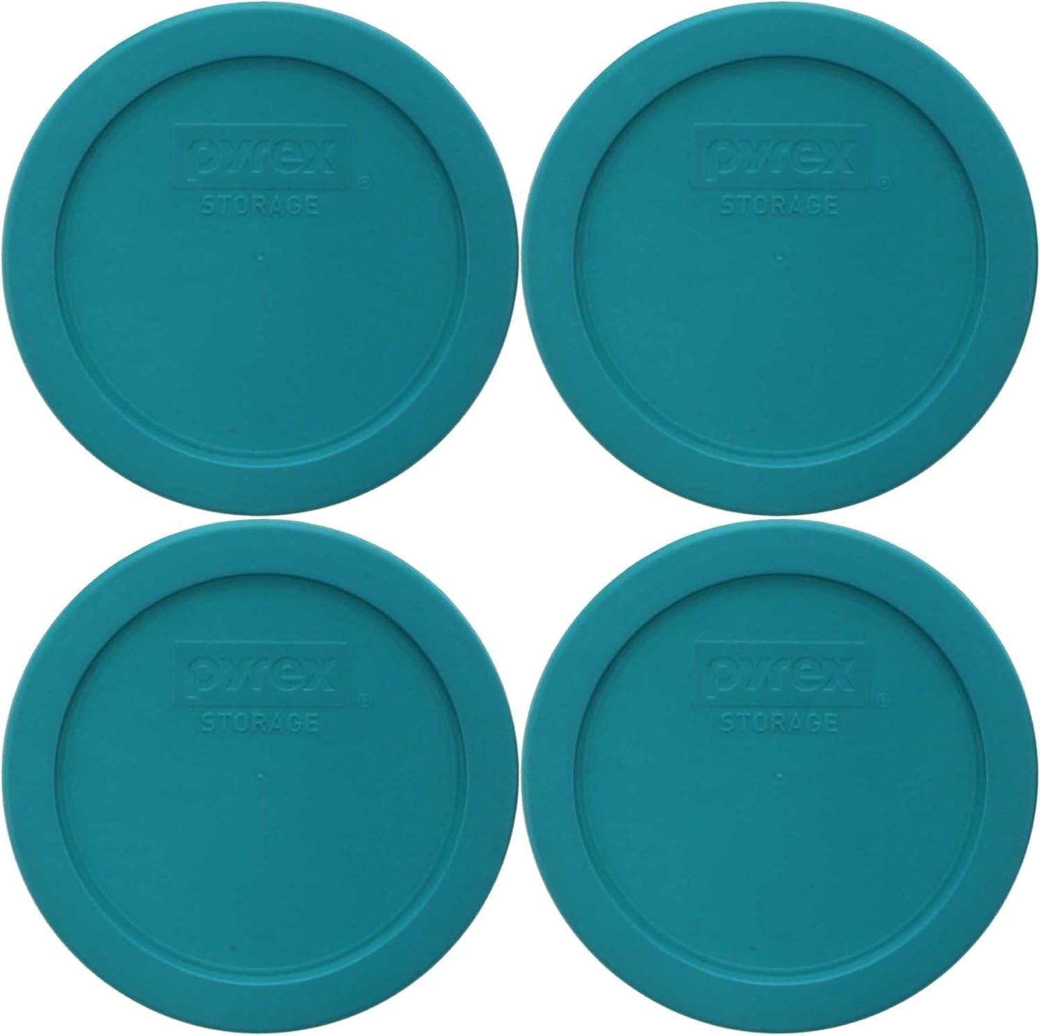 7201-PC 4 Cup Turquoise Food Storage Replacement Lid 4-Pack Made in USA
