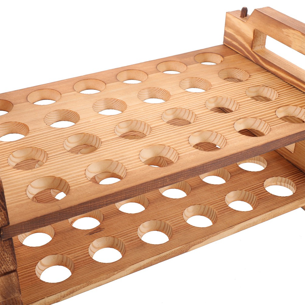 Wooden Quail Egg Rack Novelty Easter Holder Countertop Storage Eggs