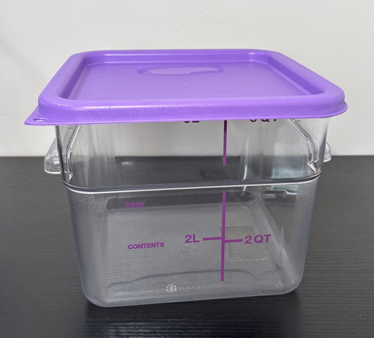 VIGOR USA 6Qt Clear Square Polycarbonate Food Storage Container Lot Of 5 W/Lids