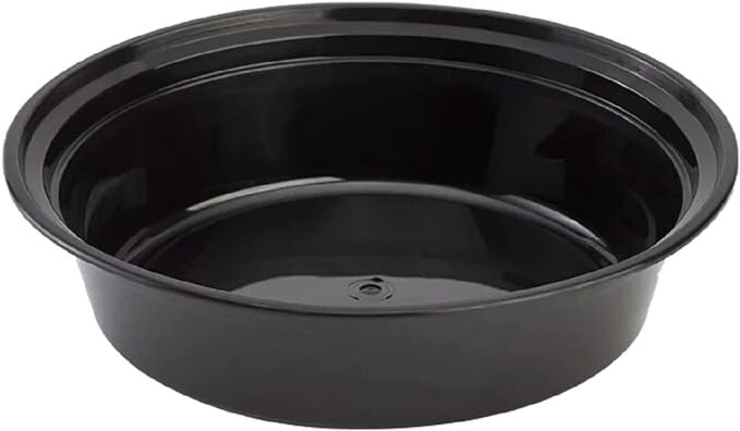 100 Pack Meal Prep 48 oz Microwaveable Food Containers With Dome Lids Black