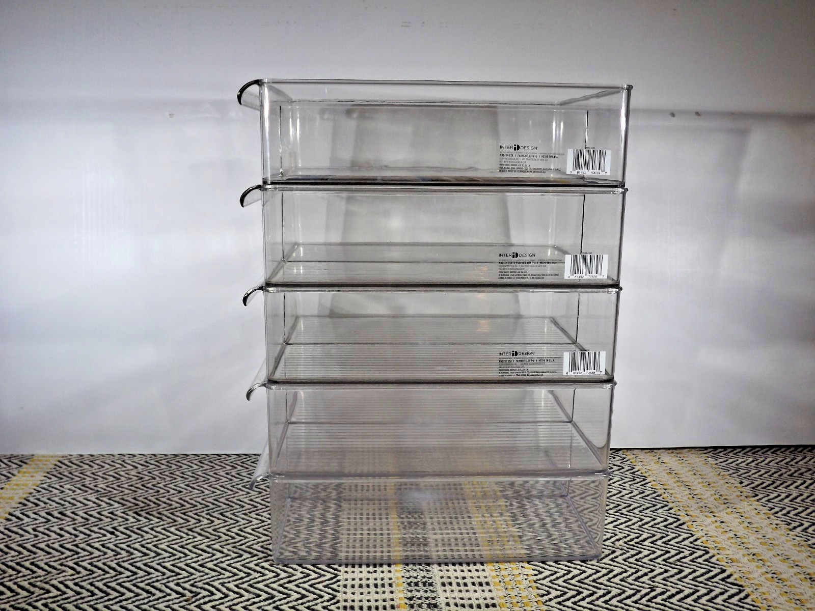Fridge Freezer Bin – InterDesign – 12″ x 14.5″ x 4″ – Storage – Divider – Clear