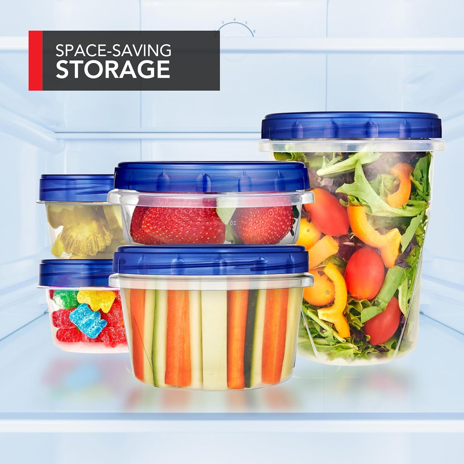 Stock Your Home 8Oz Plastic Containers with Twist Top Lids (4 Pack), 1 Cup Small