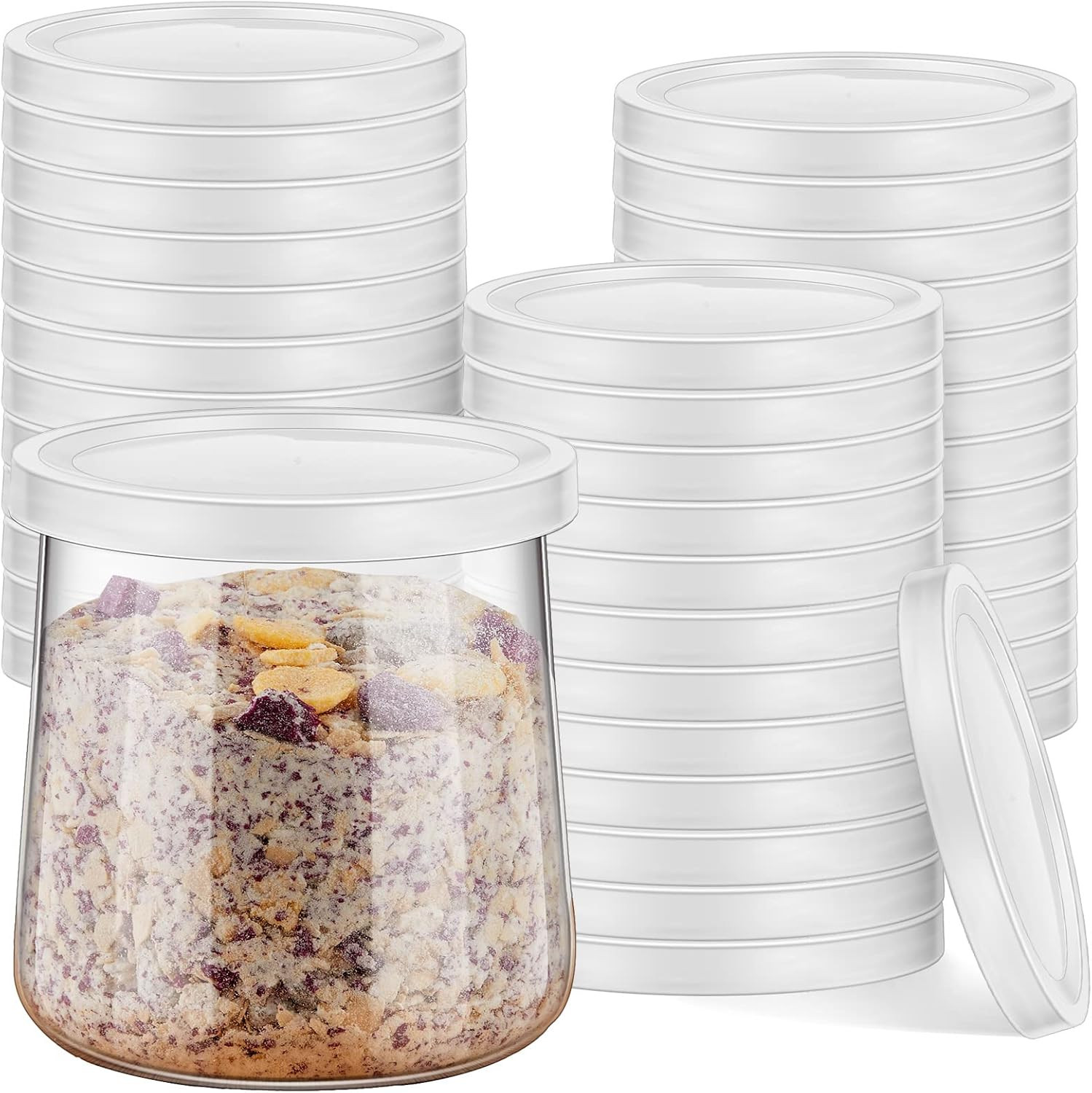 Yogurt Container Lids Clear Plastic Jar Lids Not Included Jar Replacement Compat