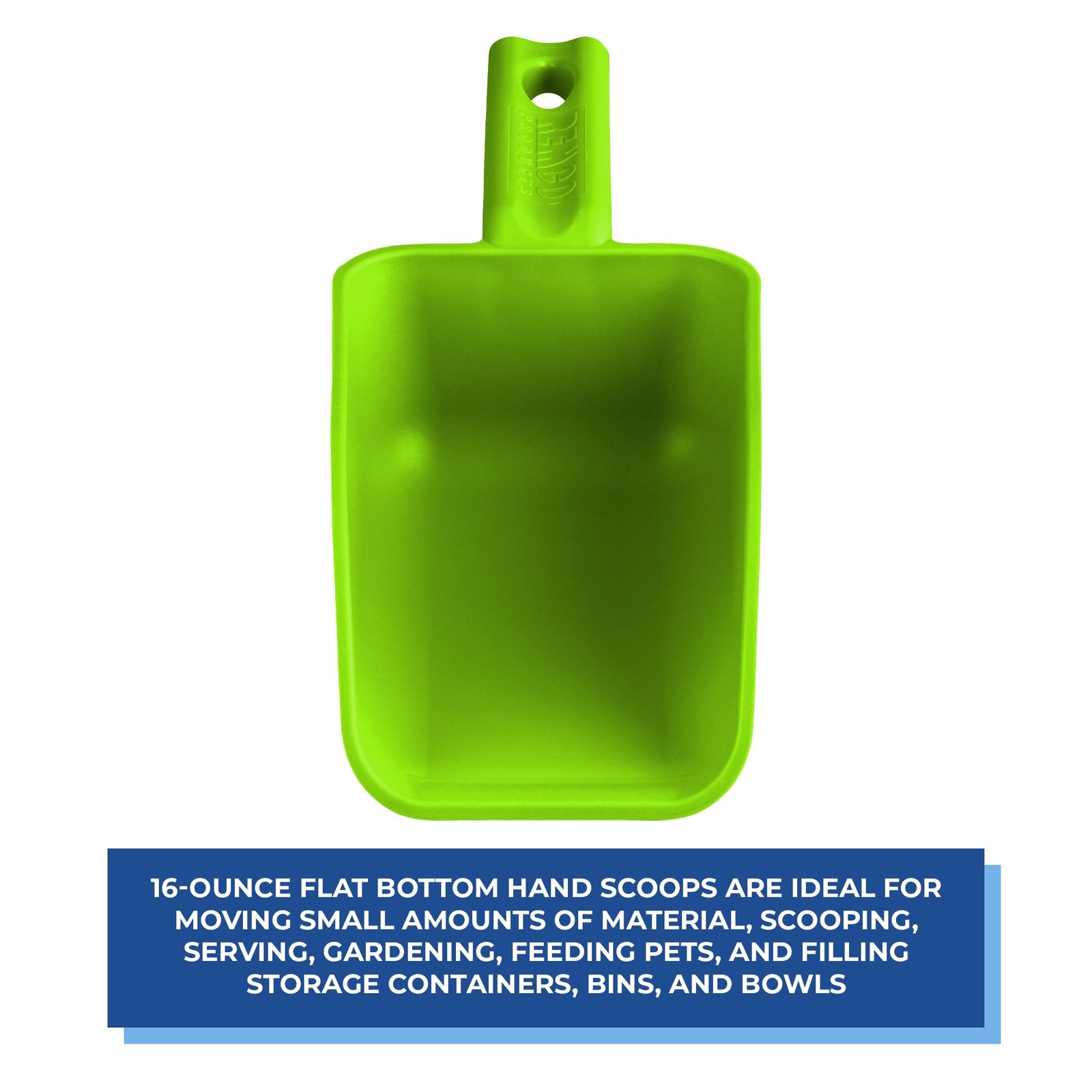 Lime Plastic Hand Scoop 16 oz Vikan 630077 BPA-Free Food-Safe Kitchen Utensil