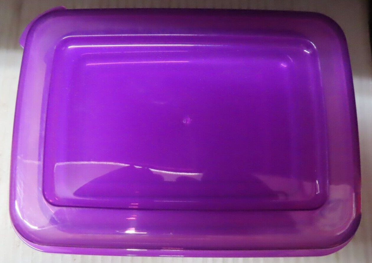 3 FamilyMaid Food Storage Container Purple top/clear bottom BPA Free plastic
