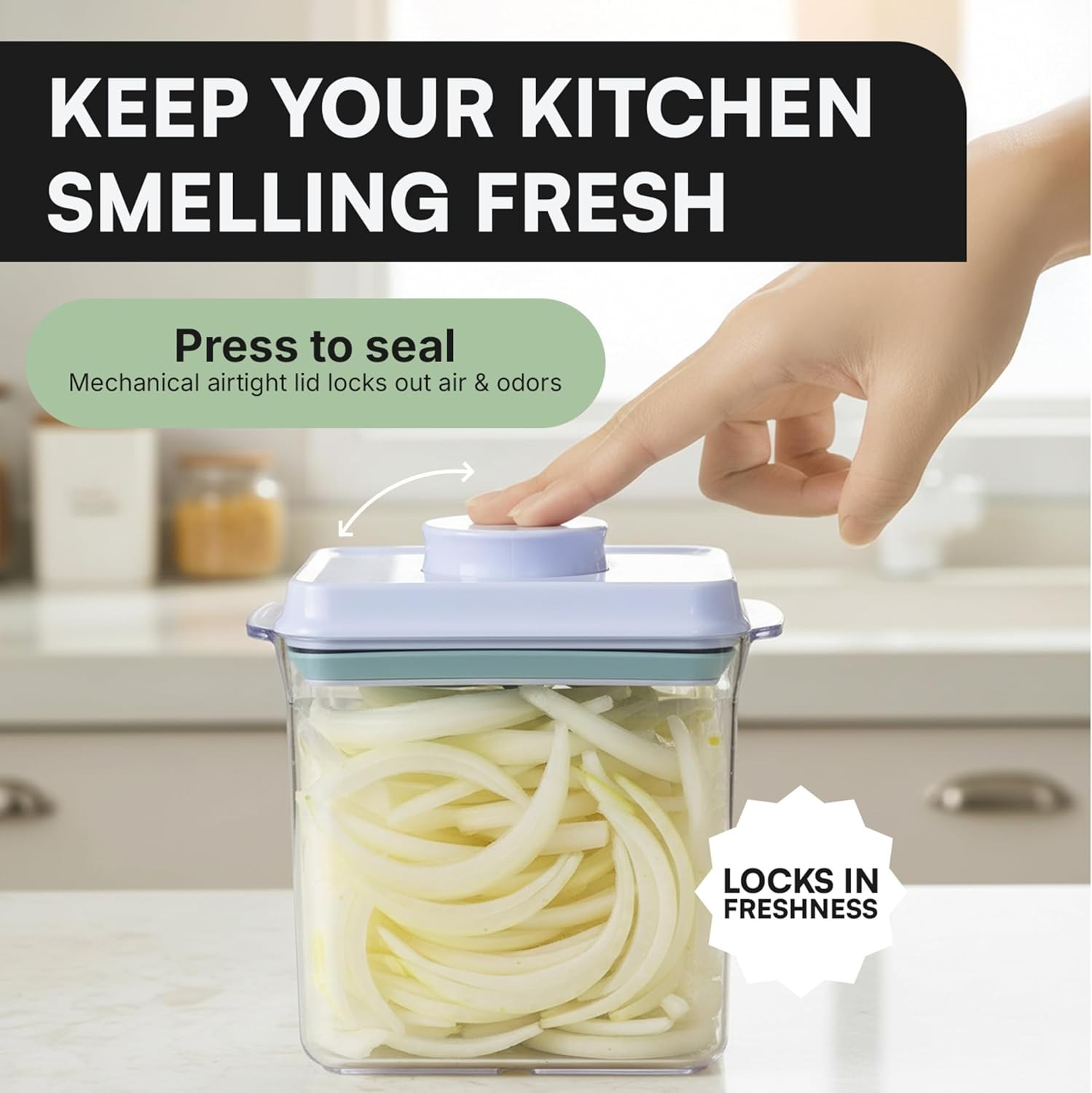 Bop Top Airtight Food Storage Containers with Lid 7 Cups / 57 oz | Kitchen Ca…