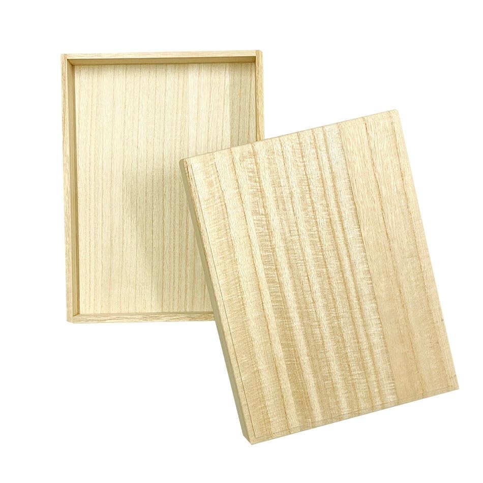 Kiri Wood Storage Box B5 Size with Lid W30.1×D22.5×H3.8cm Japan